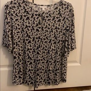 Charter Club Floral Flutter Sleeve Top